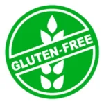 Selo Gluten-Free indicando produtos seguros para celíacos e sensíveis ao glúten